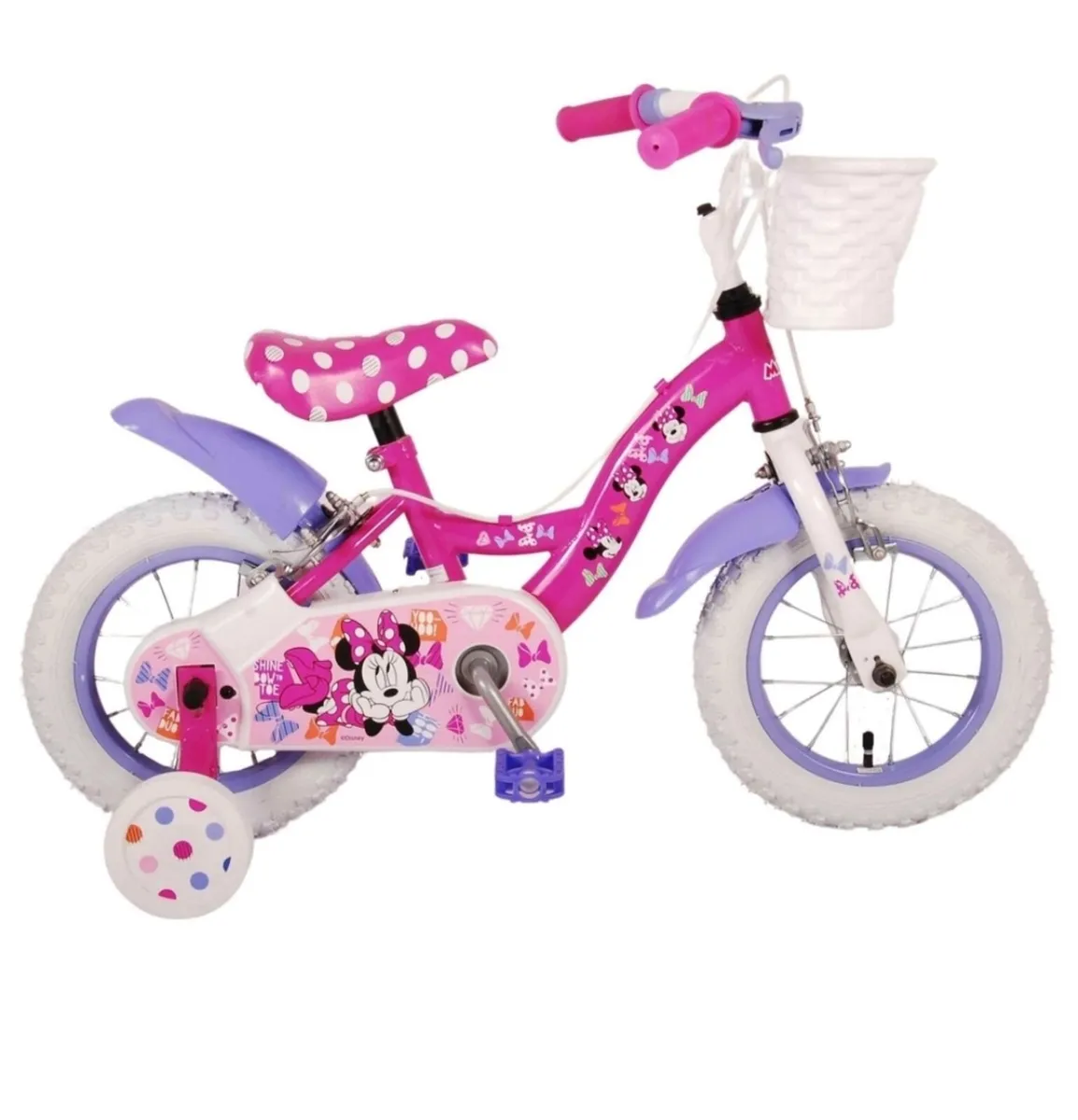12 Inch Minnie Mouse Bike with Basket