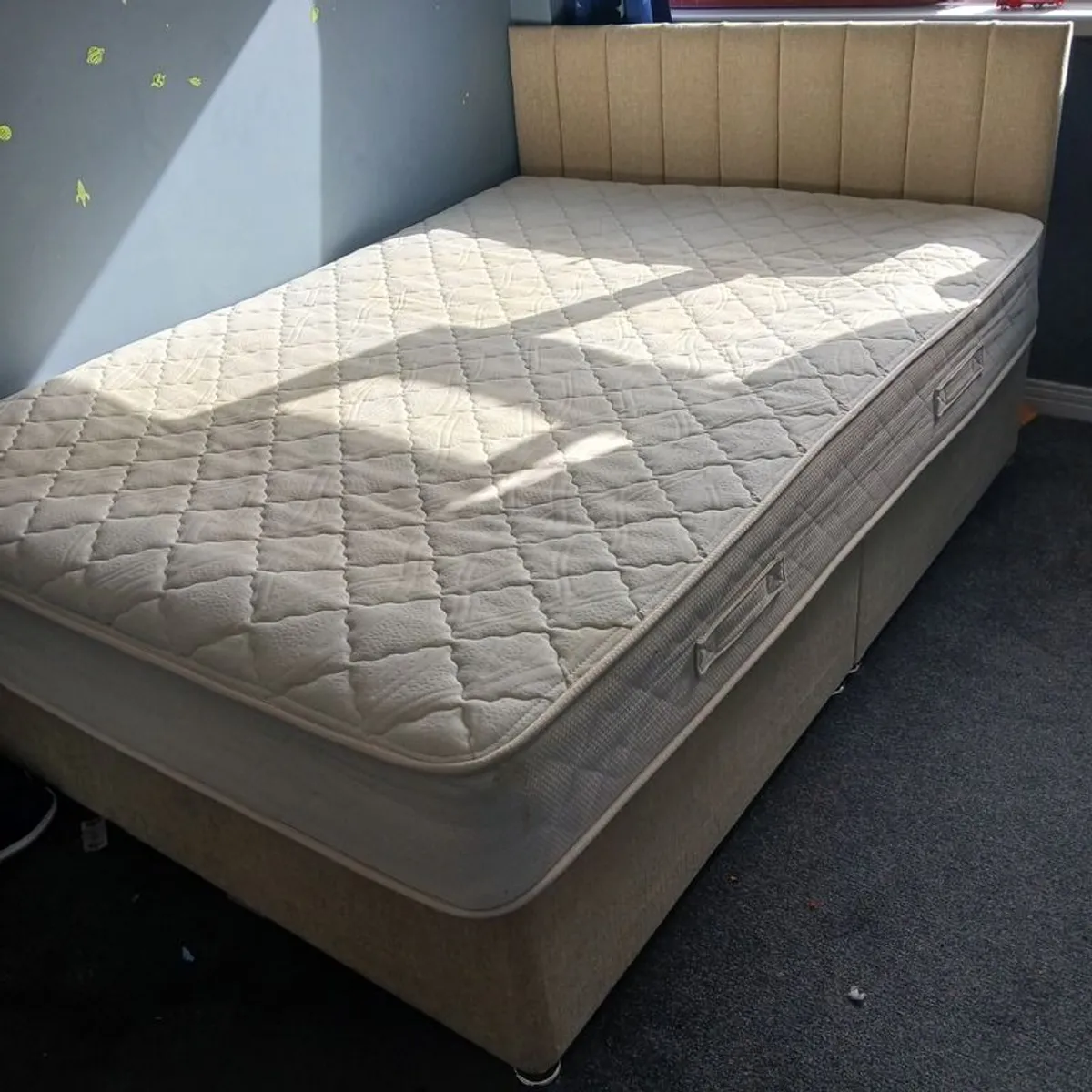 Double bed base and head board - Image 3