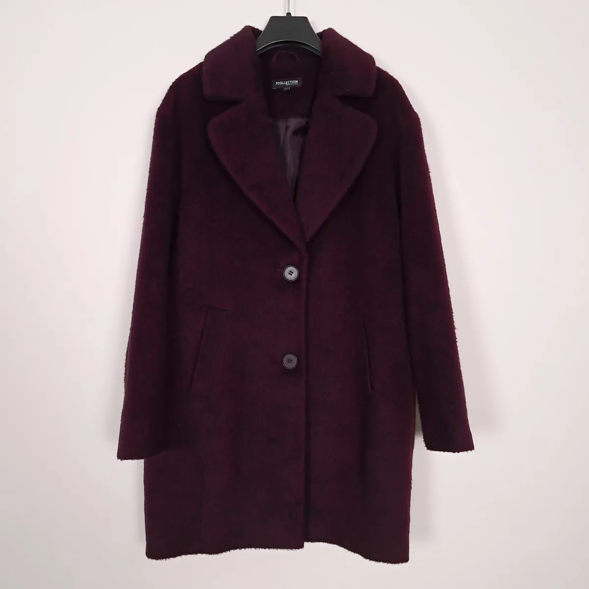 Debenhams Purple Plum Long Coat 14UK/42EU - Image 1