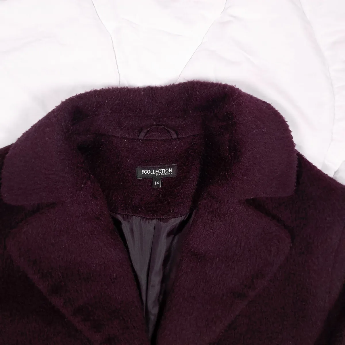 Debenhams Purple Plum Long Coat 14UK/42EU - Image 3