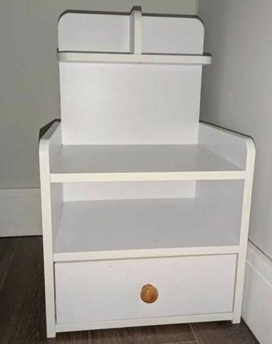 Wooden 1-Drawer Bedside Table - Image 2
