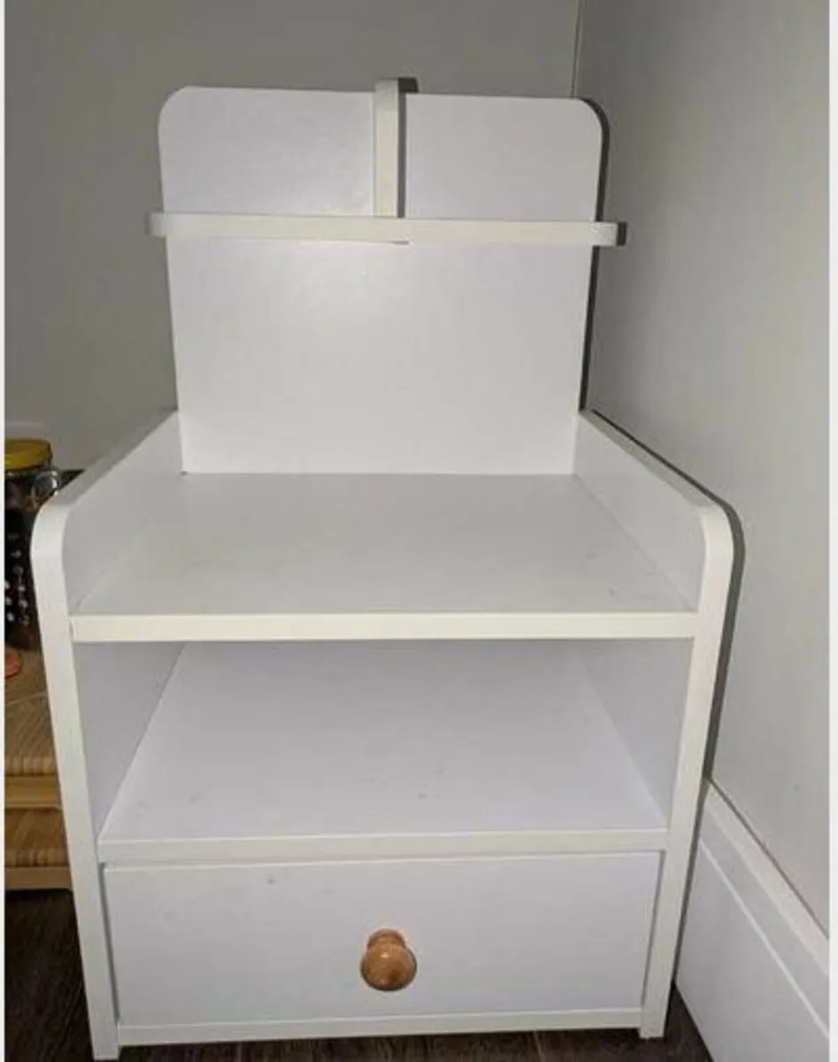 Wooden 1-Drawer Bedside Table - Image 3