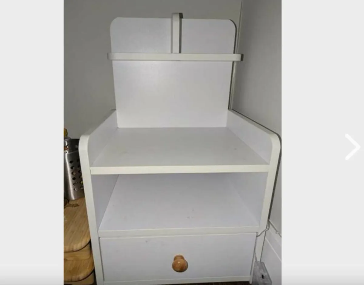 Wooden 1-Drawer Bedside Table - Image 4
