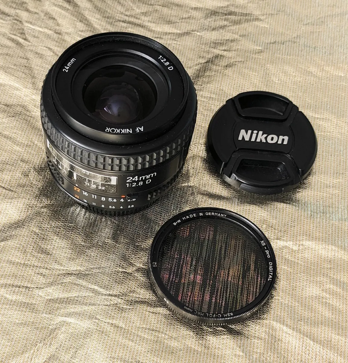 Nikon AF 24mm f2.8D lens and CPL filter - Image 1