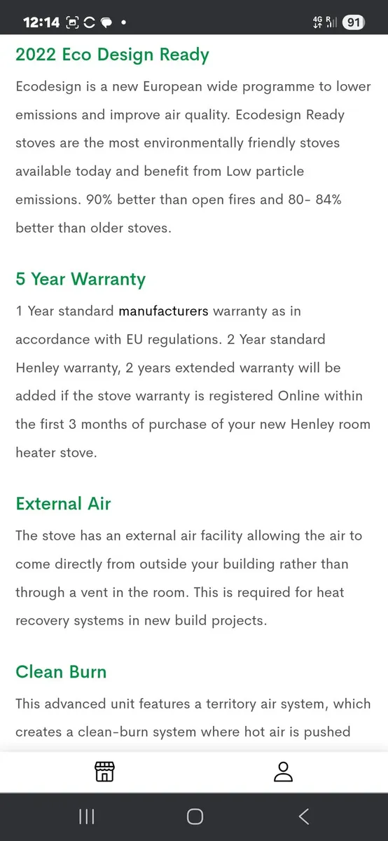Henley eco c 400 insert stove - Image 4