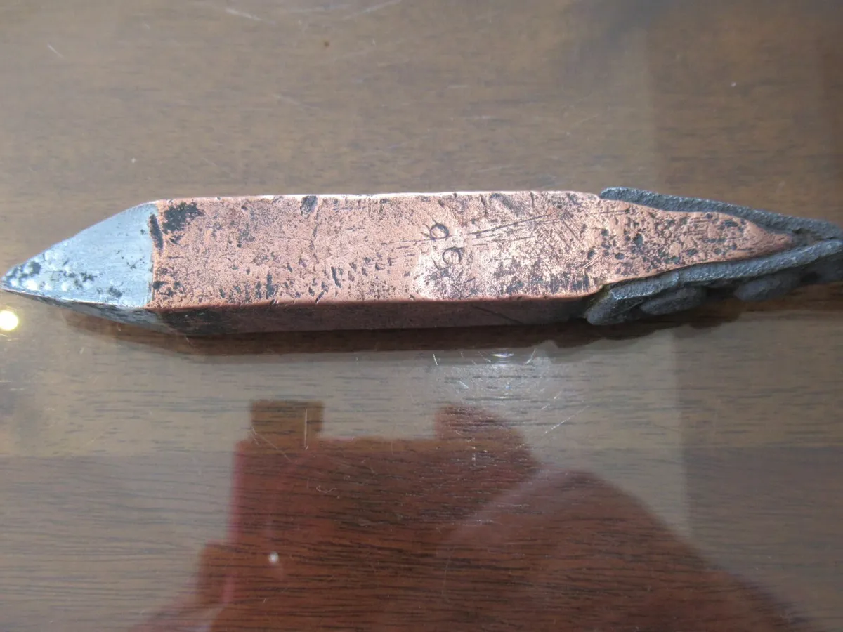antique copper soldering iron tool vintage rare - Image 3