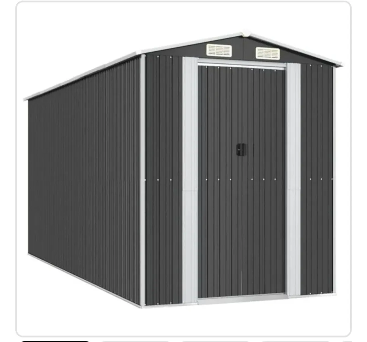 Galvanised steel shed - Image 1
