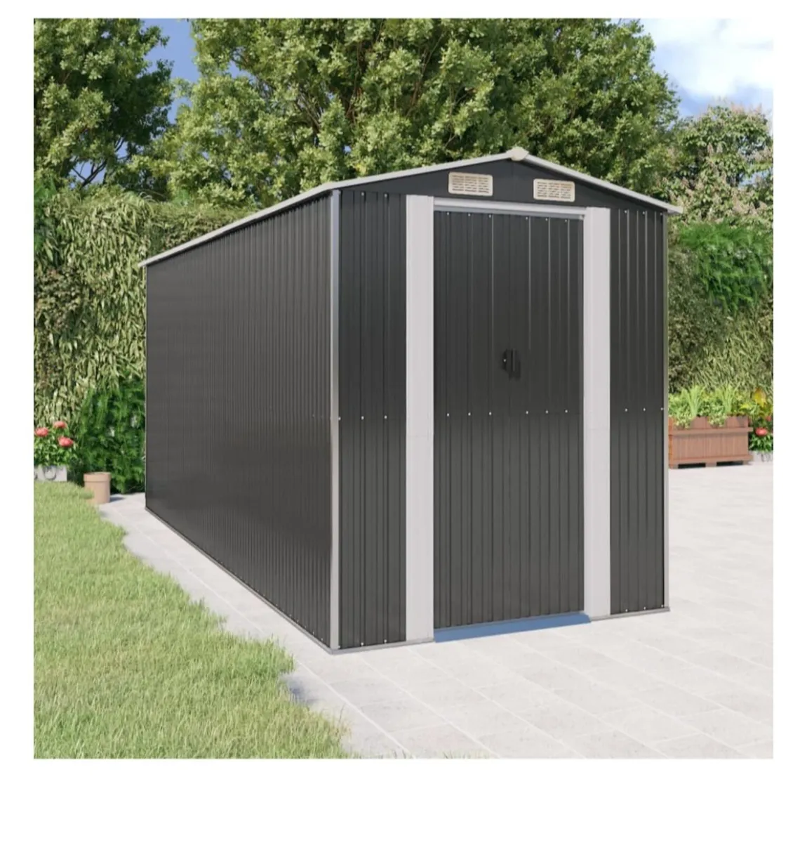Galvanised steel shed - Image 2
