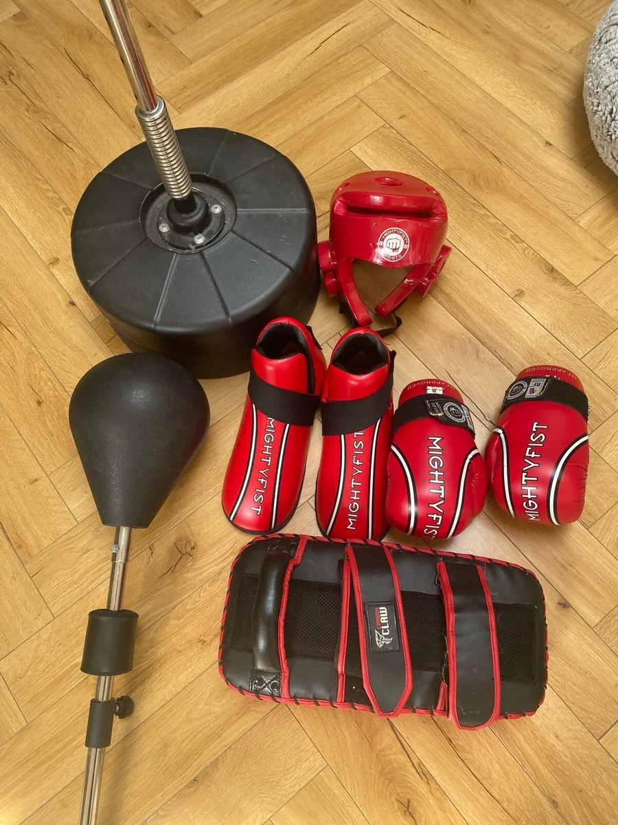 Taekwondo sparing set with kick pan