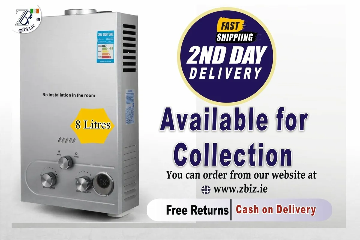 Gas Water Heater 8L – Caravan Instant Hot Shower - Image 1