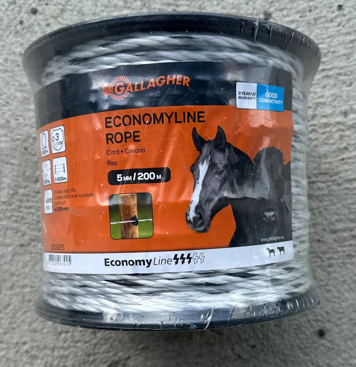 Special offer Gallagher line horse rope 5mm x 200m
