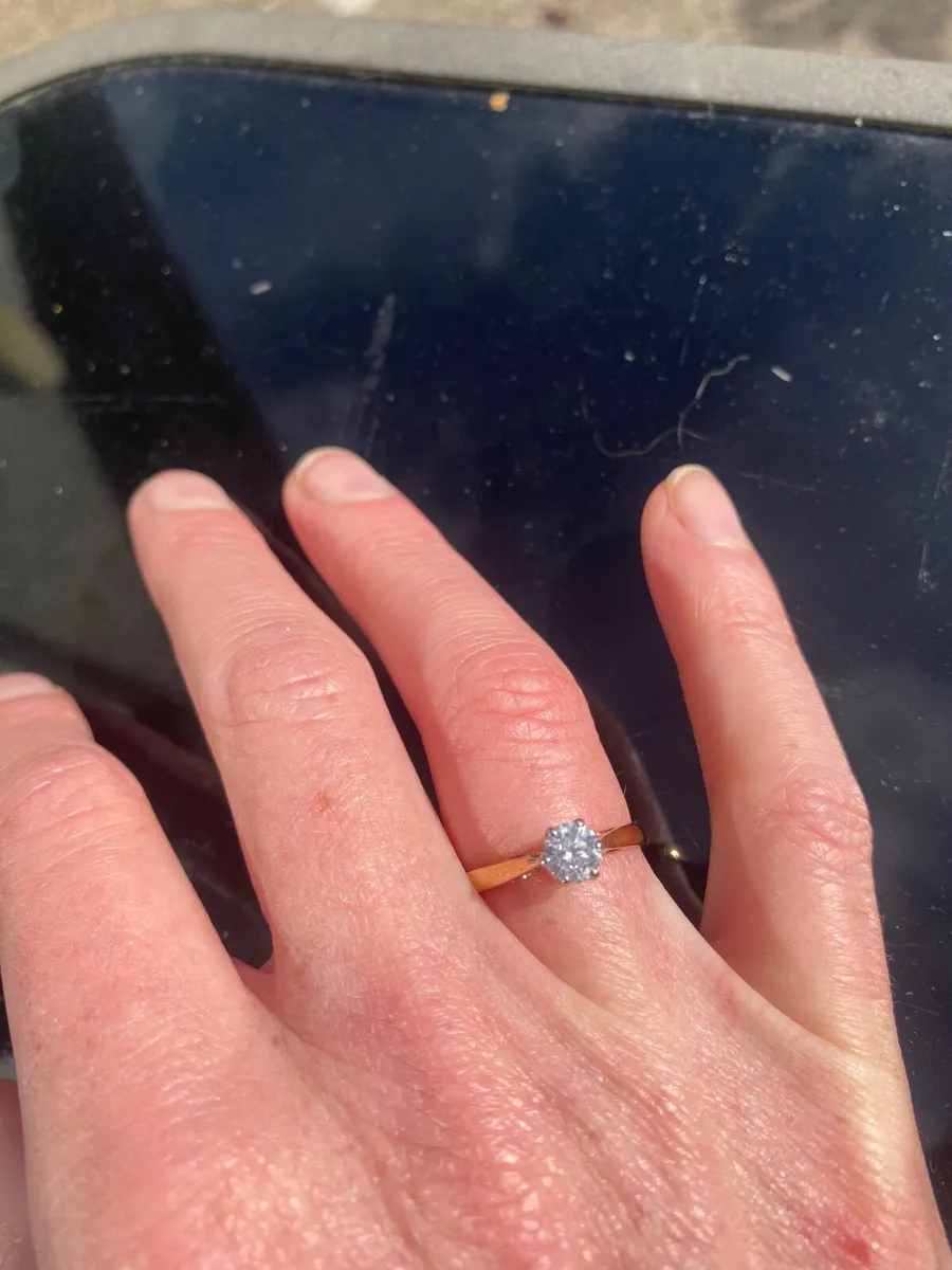 0.5c natural diamond engagement ring - Image 1