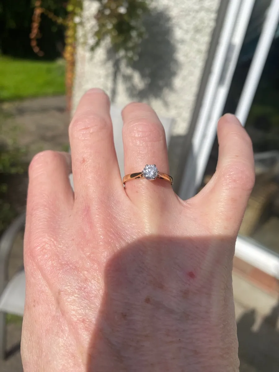 0.5c natural diamond engagement ring - Image 3