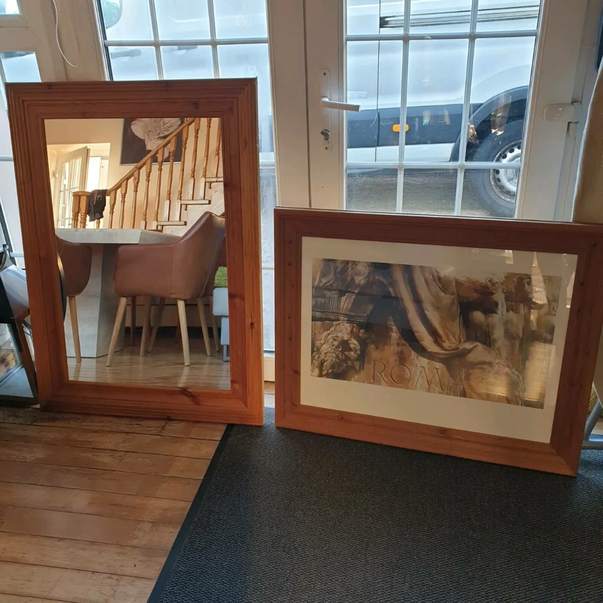 Pine Mirror and matching picture frame - Image 2