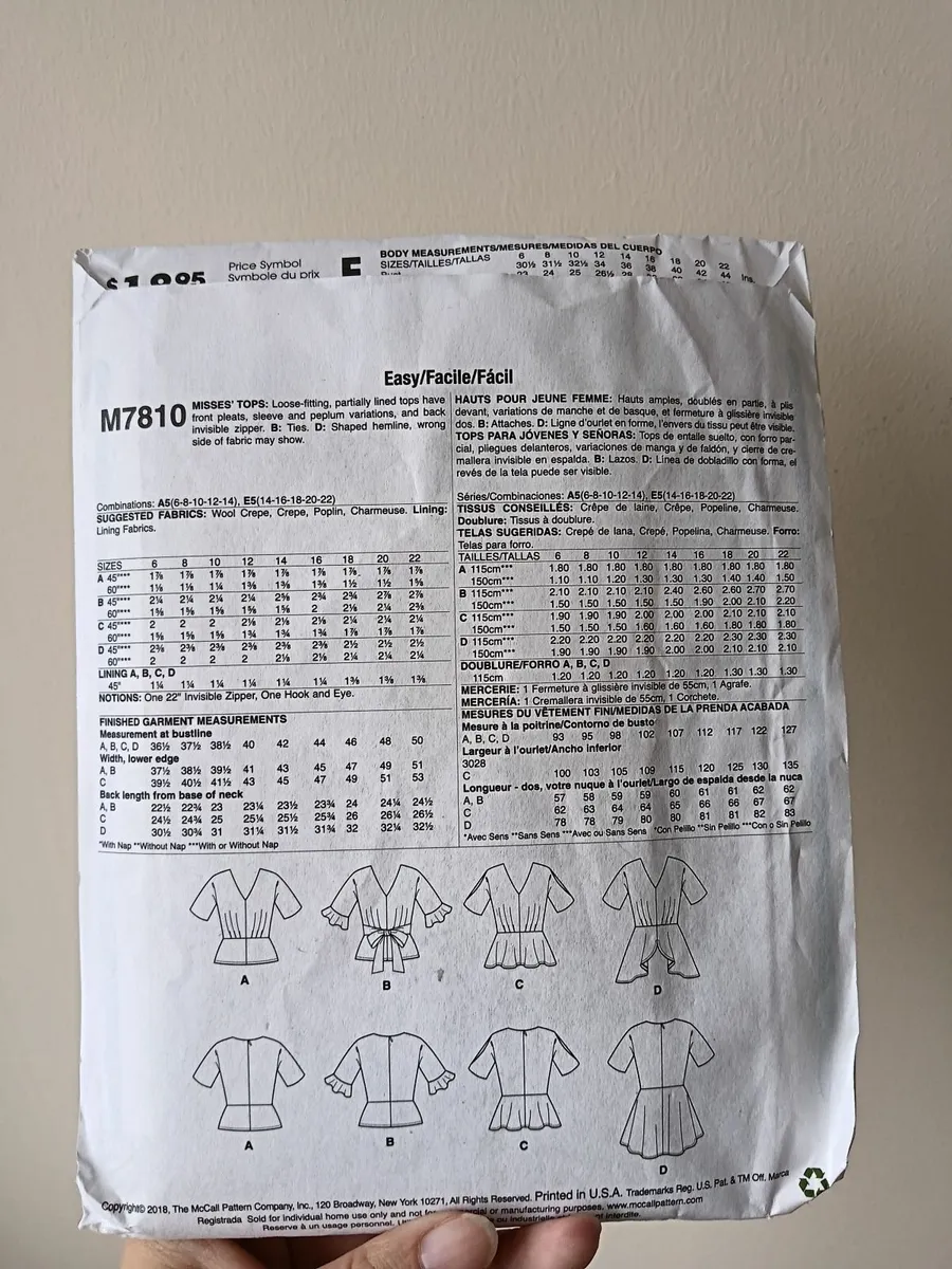 Mccalls m7810 sizes 14-22 Sewing Patterns - Image 2