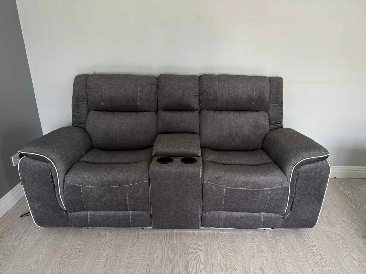 New Hannan Grey Fabric Electric Sofa Led Lights - Image 3