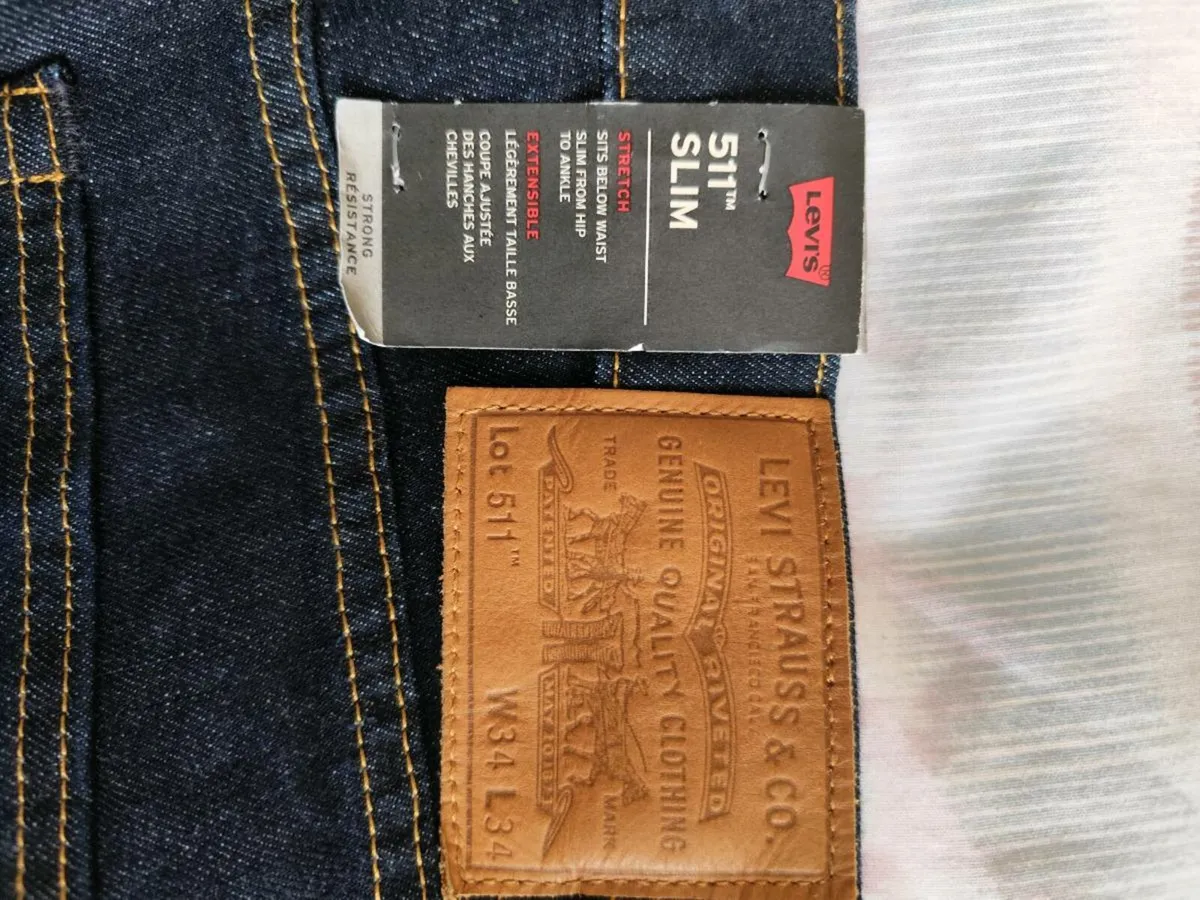 Men's Levi's 511 Slim Fit Jeans W34L34 - Image 3