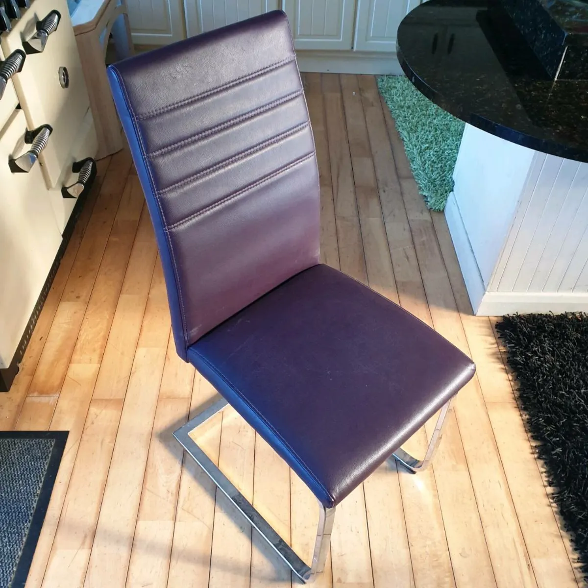 3 purple dinning chairs - Image 1