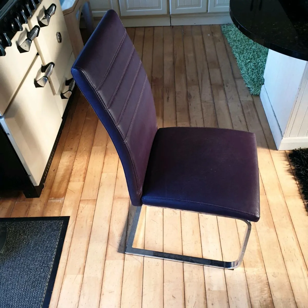 3 purple dinning chairs - Image 2