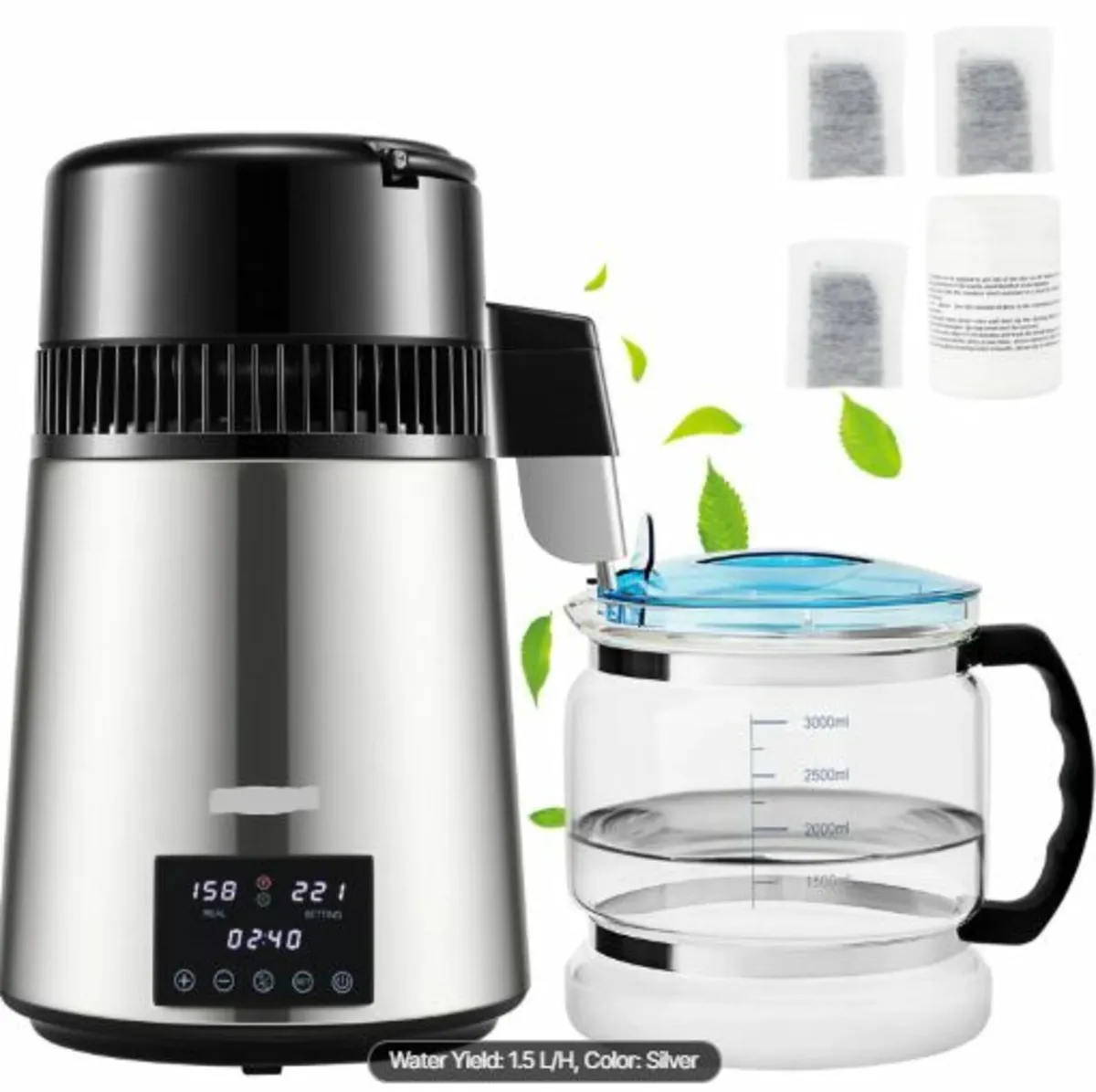 4L Water Distiller 1.5L/H Distilled Water Maker - Image 1