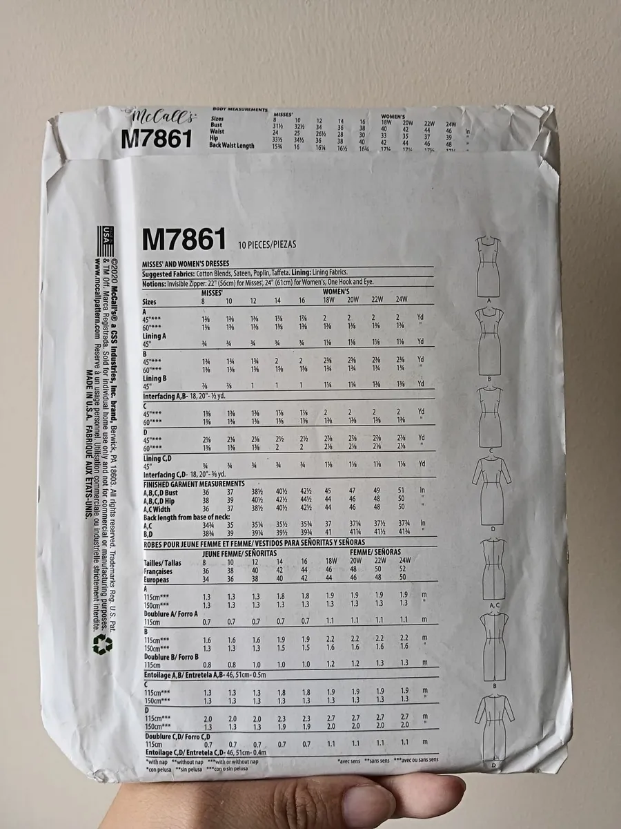 Mccalls m7861 sizes 8-24 Sewing Patterns - Image 2