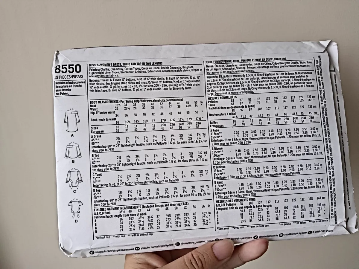 Simplicity 8550 sizes us10-18 Sewing Patterns - Image 2