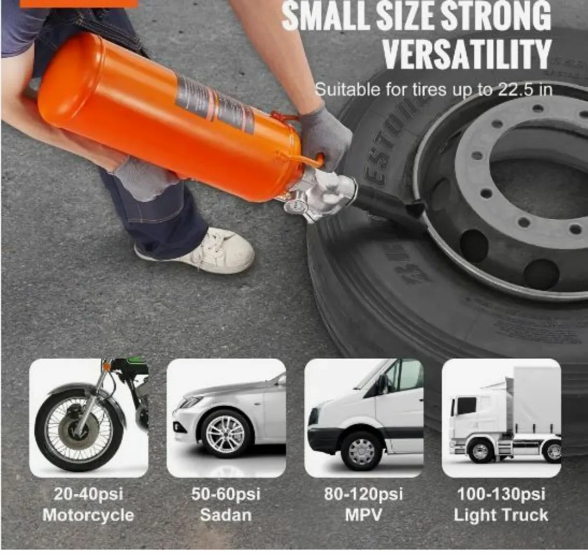 Tire Seater, 2.1 Gal/8 L Air Tire Blaster - Image 3