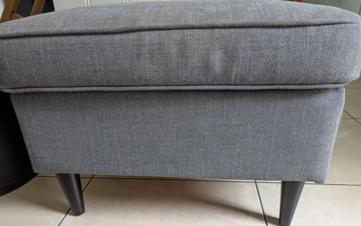 IKEA STRANDMON: 2 armchairs + footstool - good condition (Galway) - Image 3