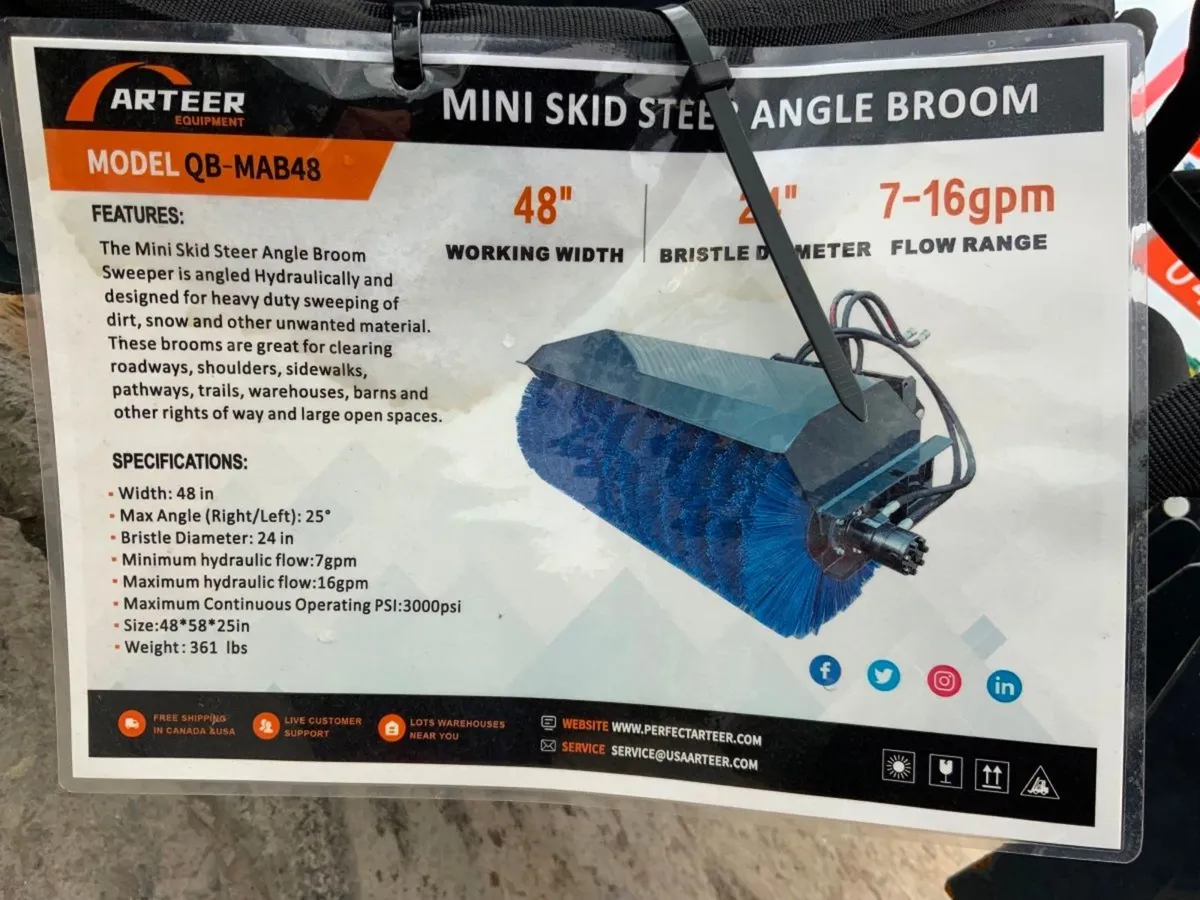 UNUSED MINI SKID STEER ROAD BRUSH ...4218 - Image 4