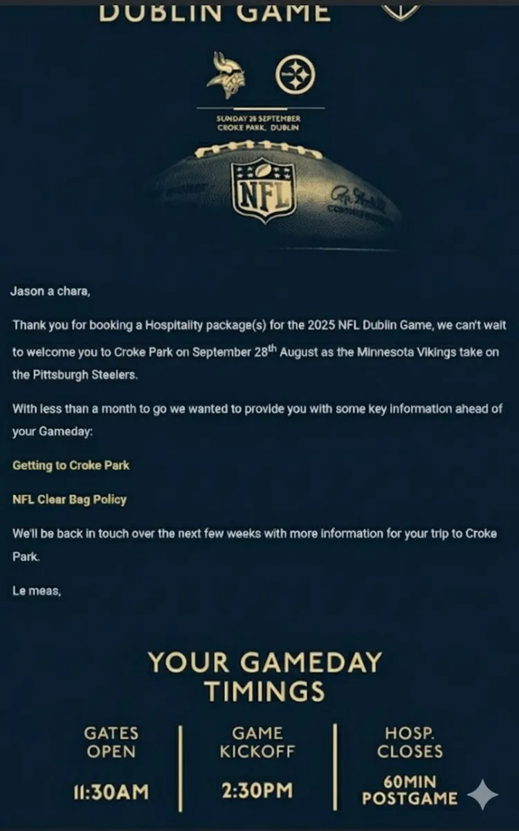 NFL Full Hospitality Tickets - Image 4