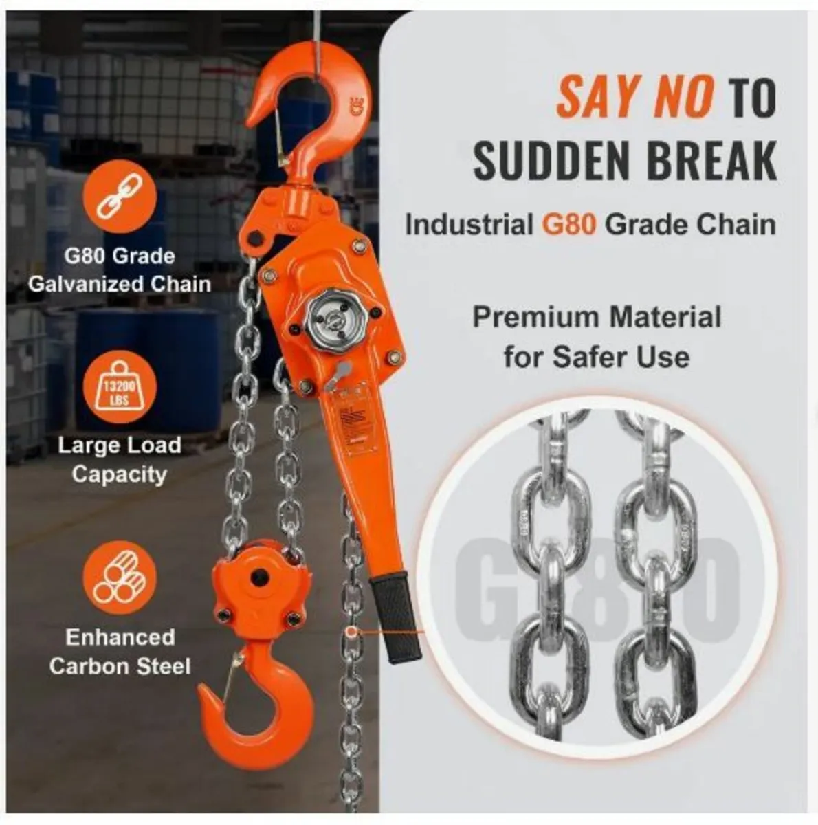 Manual Lever Chain Hoist, 6 Ton - Image 2