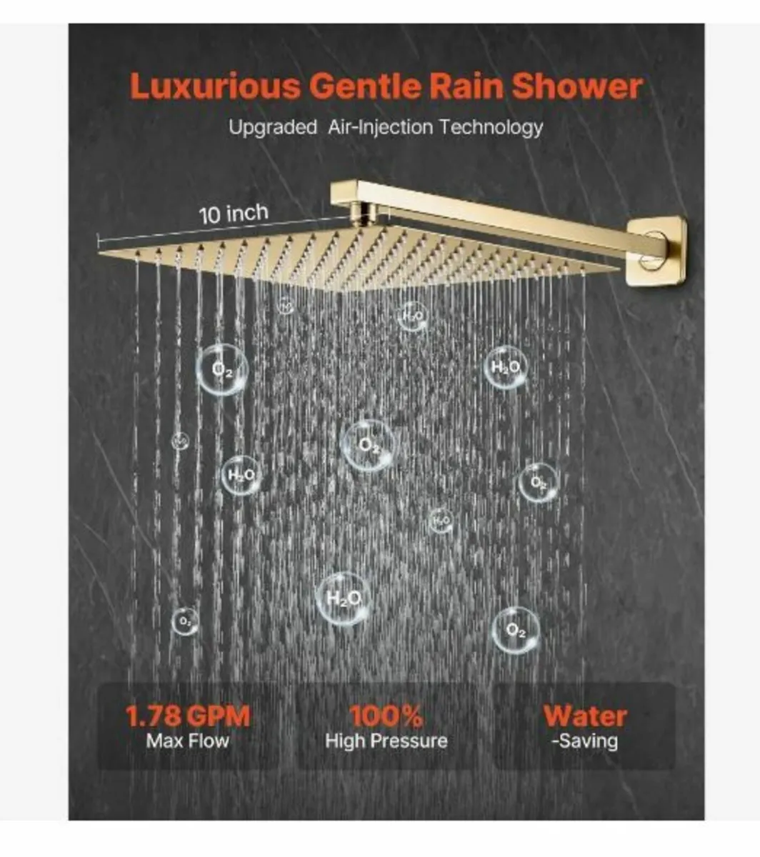 Shower Faucet Set, Rainfall Bathroom - Image 2