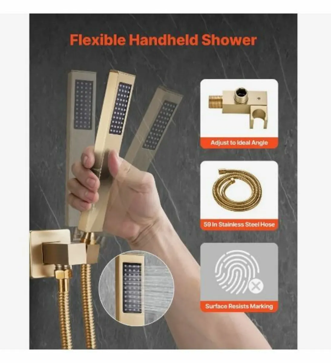 Shower Faucet Set, Rainfall Bathroom - Image 3