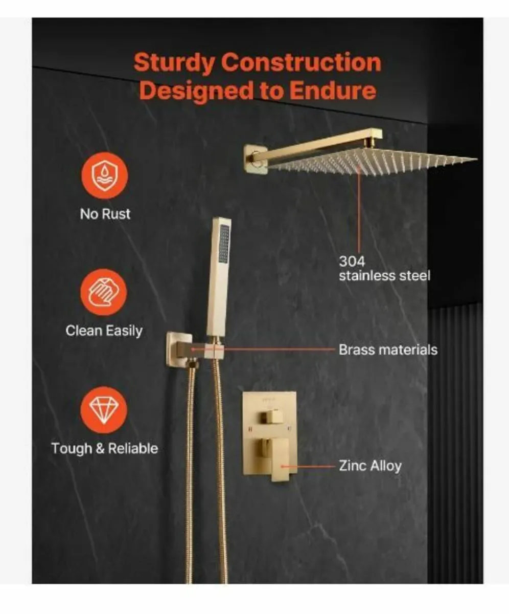 Shower Faucet Set, Rainfall Bathroom - Image 4