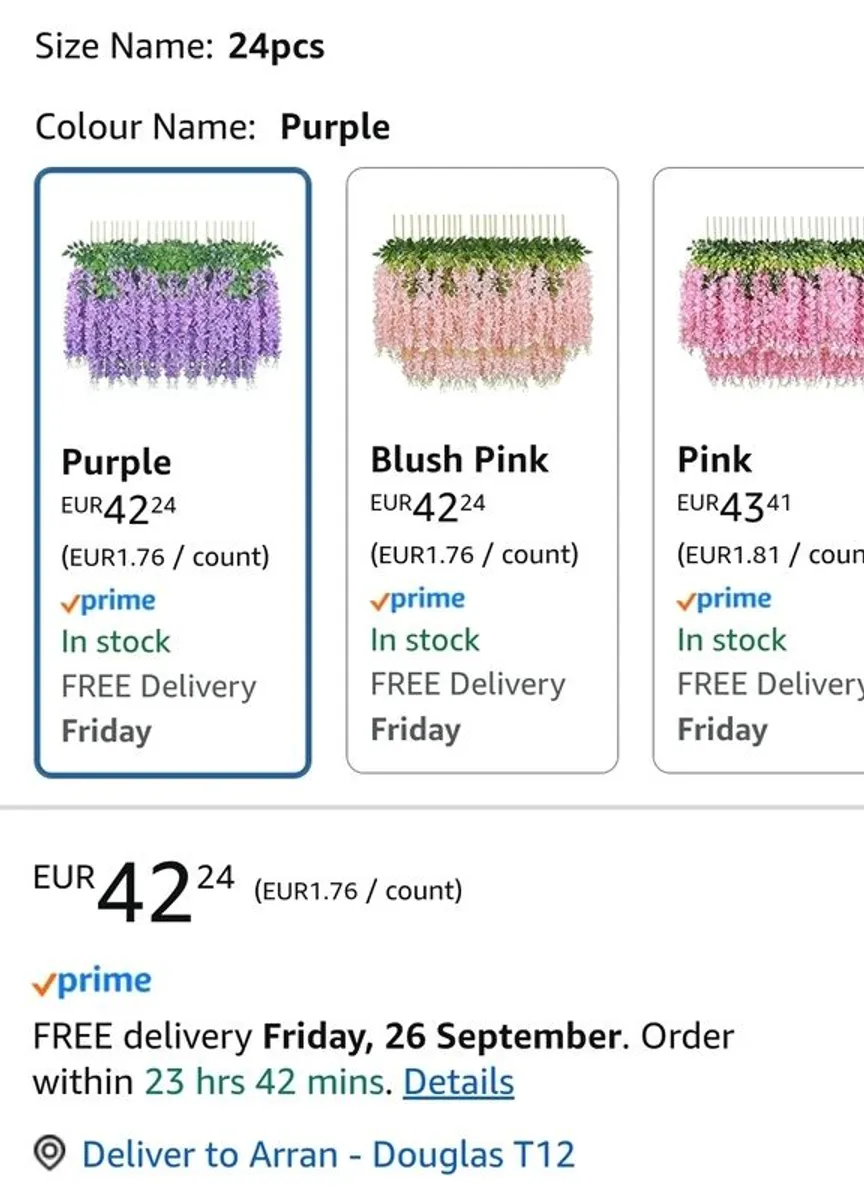 Artificial Wisteria - Fake Flowers For Decoration (per 24) - Image 4
