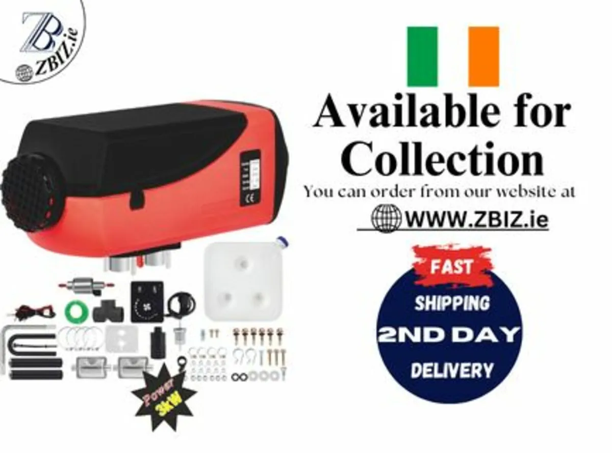 3/5 KW Diesel Air Heater 12V – LCD & Remote - Image 1