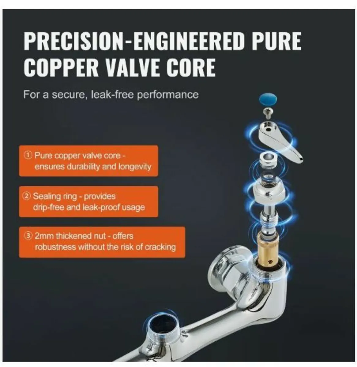 Commercial Faucet with Pre-Rinse Sprayer - Image 3