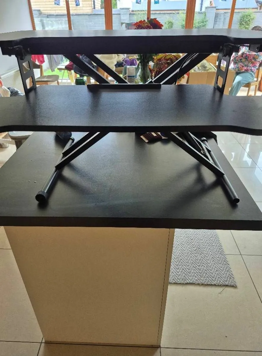 Standing Desk Converter, Two-Tier Stand up Desk - Image 1