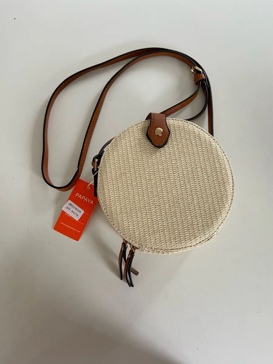 Cream & Brown Handbag - Image 1
