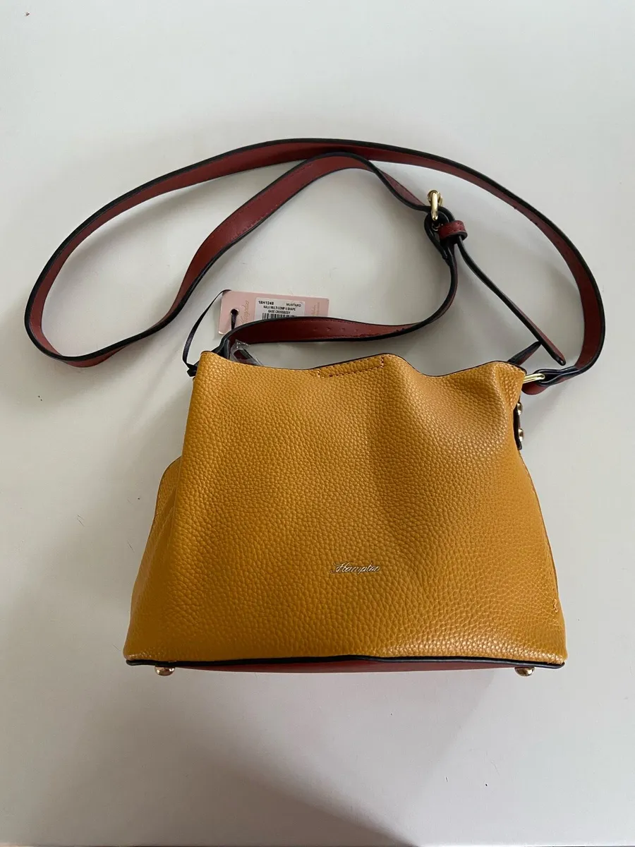 Mustard and Brown Handbag - Image 1