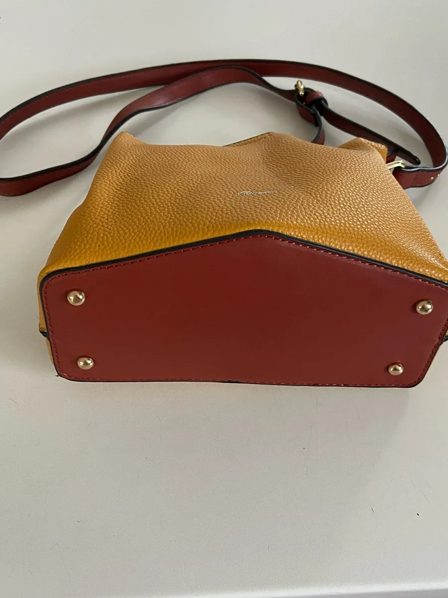 Mustard and Brown Handbag - Image 2