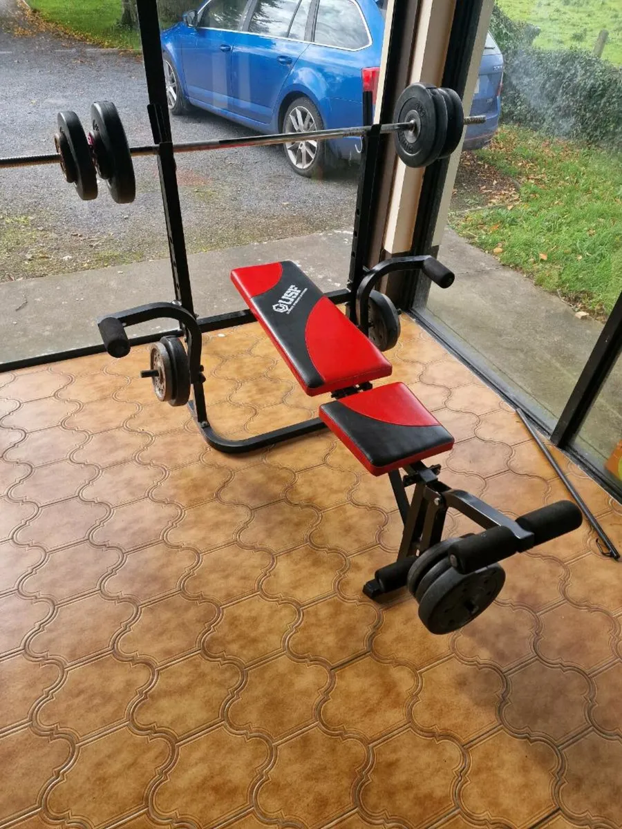 Indoor Weights bench and Push/Pull up stand - Image 1