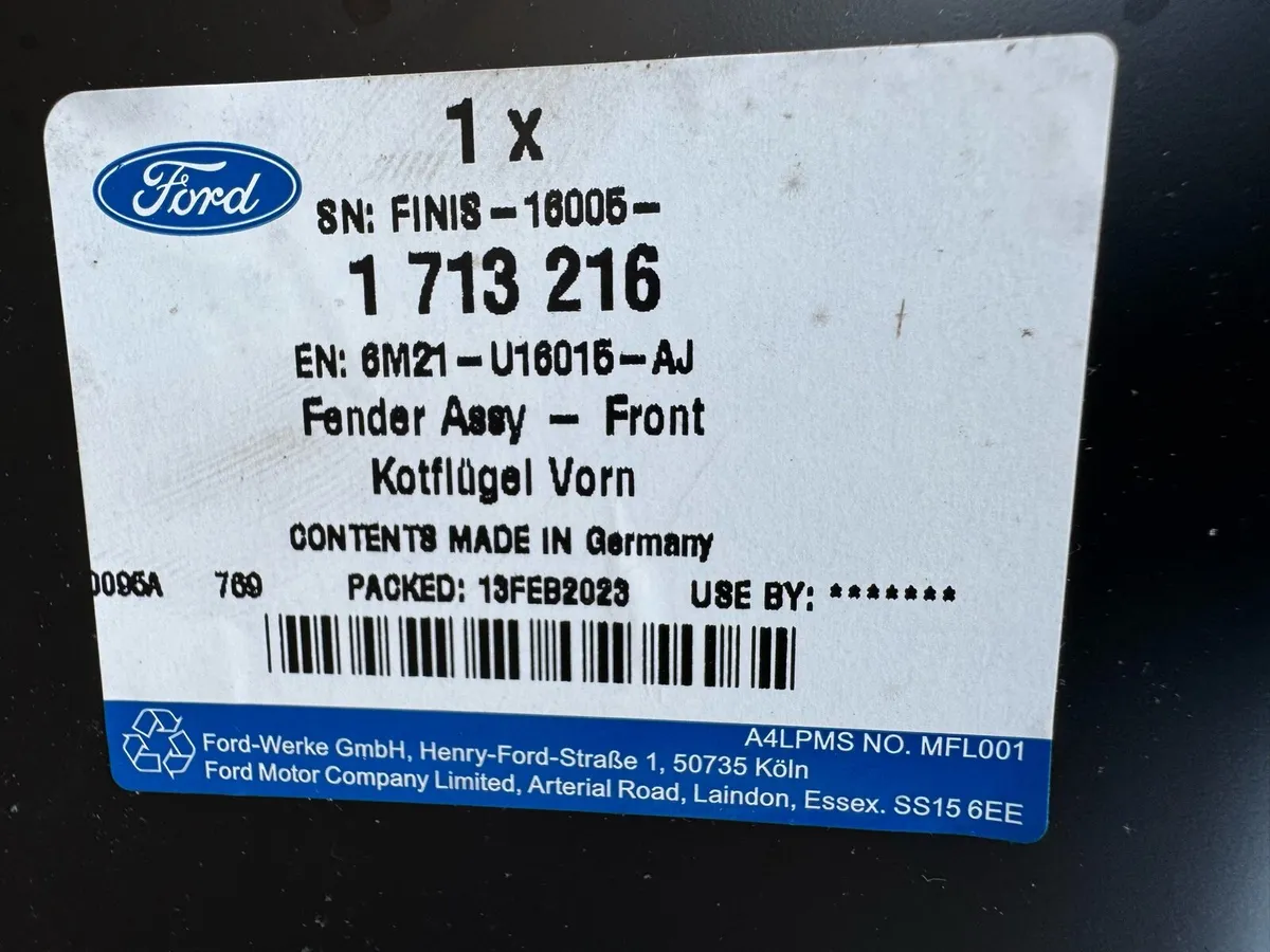 Ford Galaxy 06-16 Right Front Wing 1713216 - Image 4
