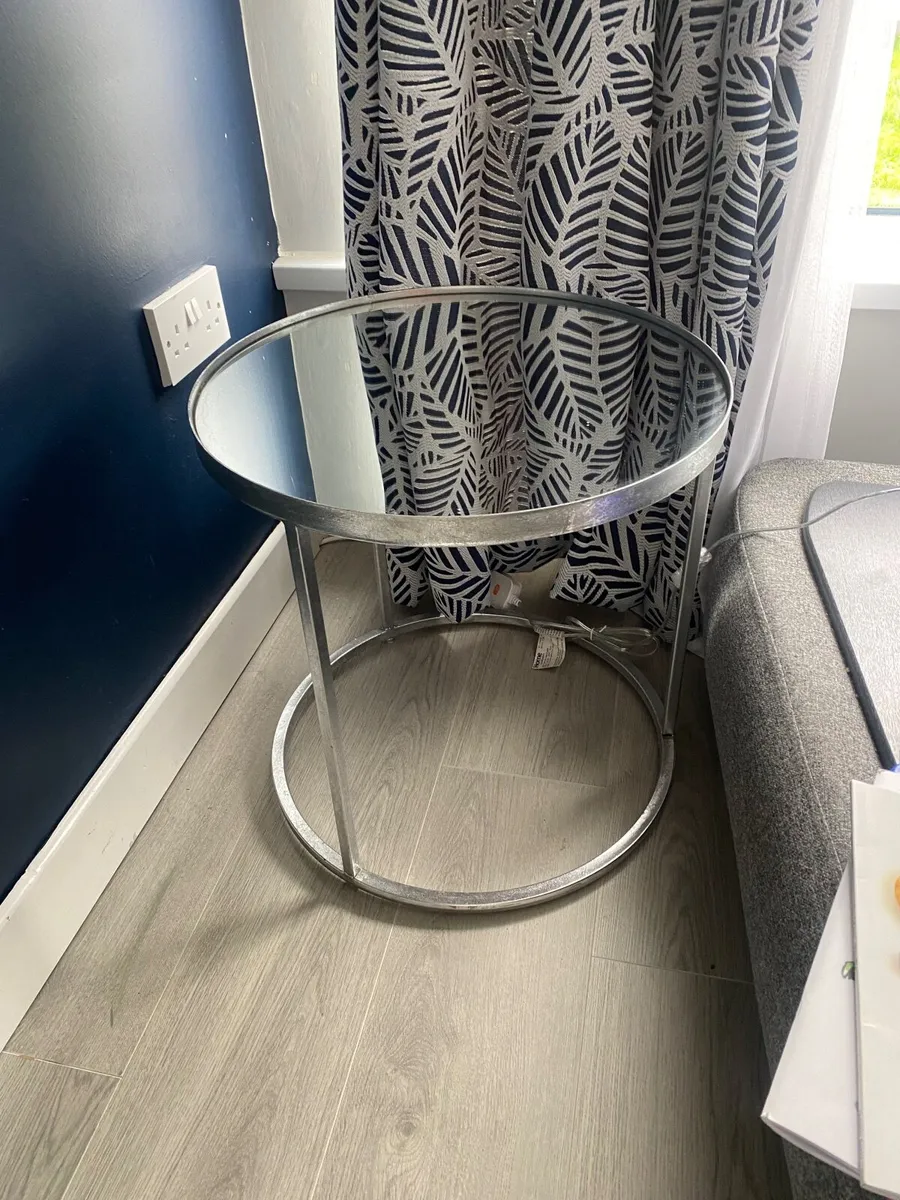 Round silver table