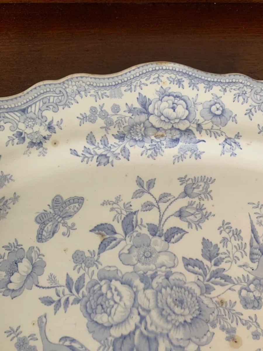 ‘Asiatic Pheasants’ Antique Serving Platter - Image 4