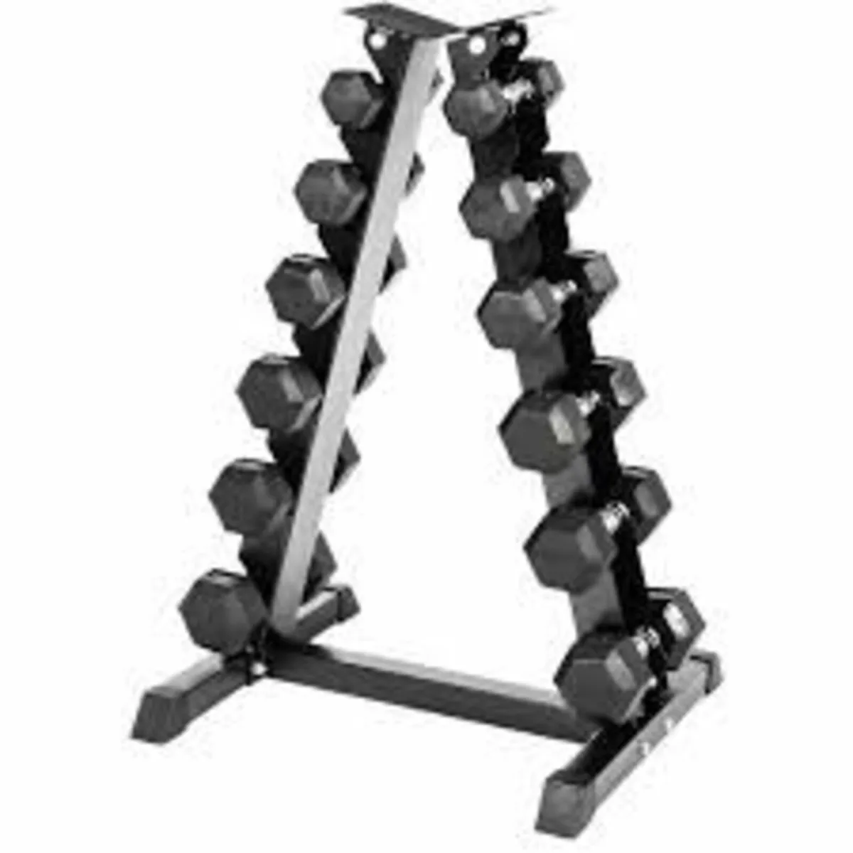 5kg to 17.5kg Dumbbell set with Rack - Image 1