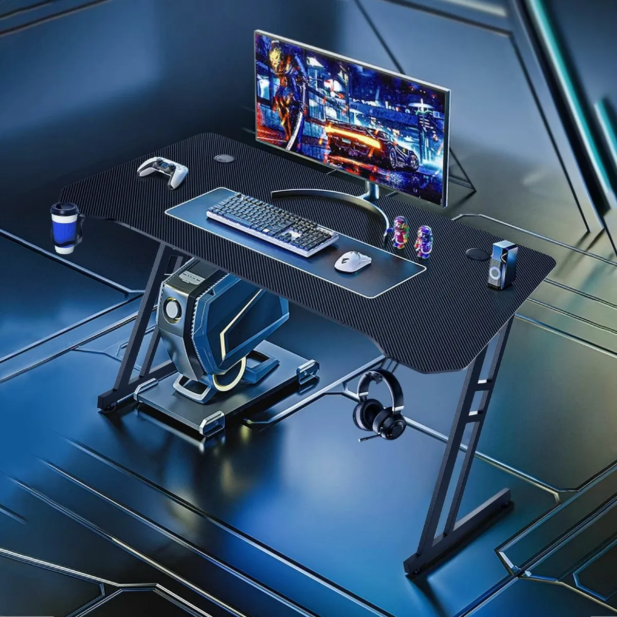 .Gaming Desk 120 x 60cm Large Computer Table PC Ga - Image 2