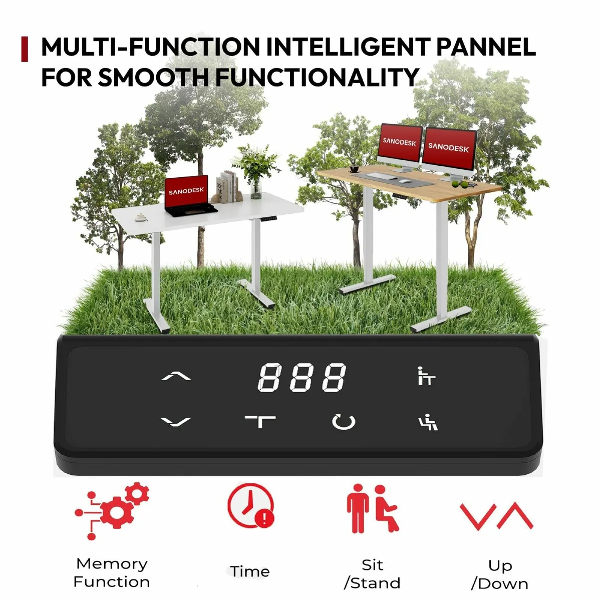 QS+110 * 60 Electric Standing Desk ONE PIECE Heigh - Image 3