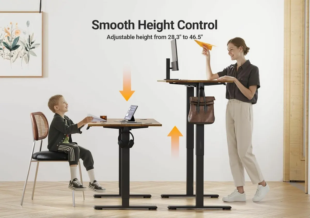 Standing Desk Electric Adjustable 120x60cm Sit Sta - Image 4