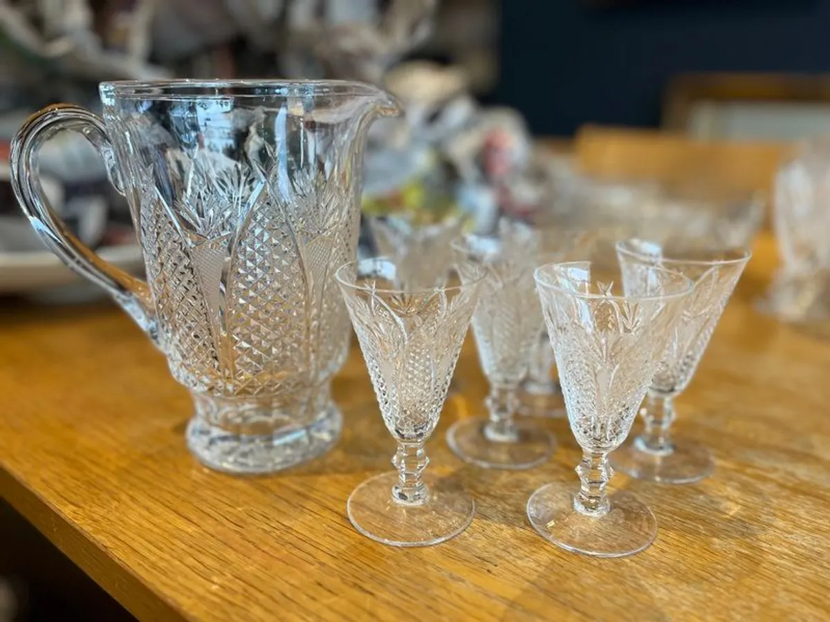 Waterford Crystal Dunmore Jug & 5 Glasses - Image 1